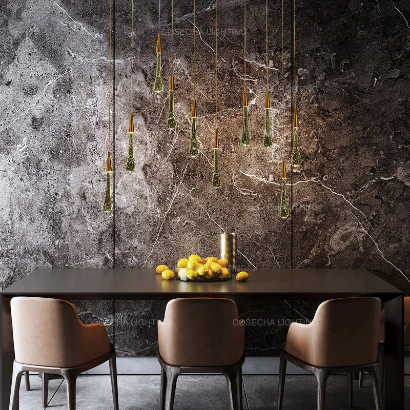 Подвесной светильник с подвеской в виде капли воды ing светодиодный современный