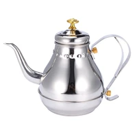 silver 1 2l capacity stainless steel coffee drip kettles tea filter pot teahouse