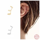 Серьги-клипсы женские трехслойные в стиле панк, с цирконом