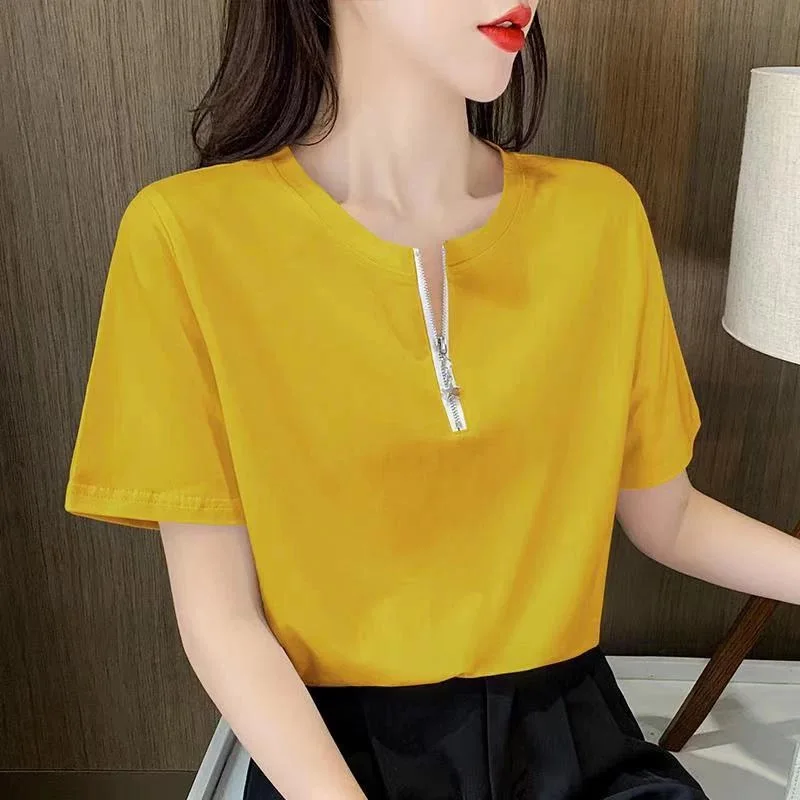 

T-shirt Women 2021 New Women White T Shirt summer multi Cotton T shirt