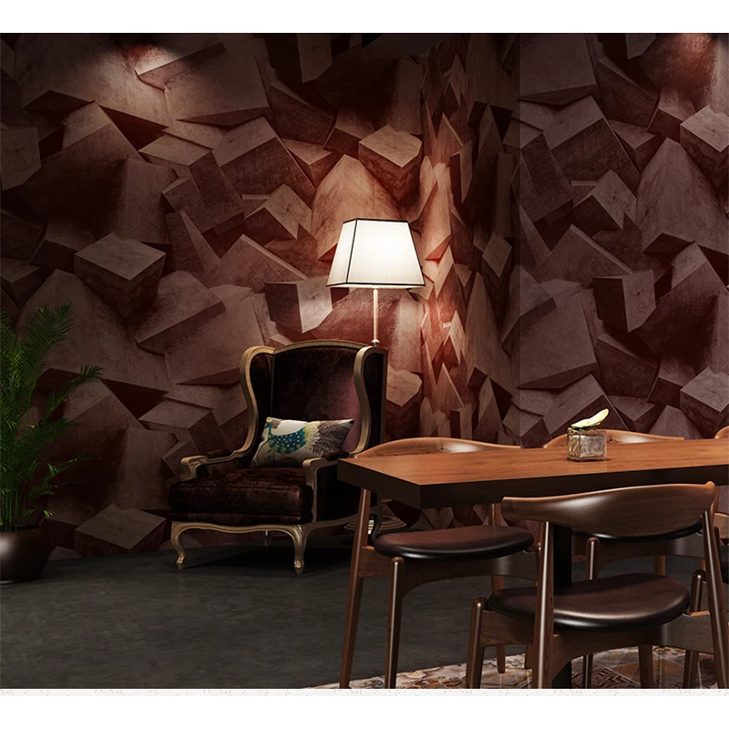 3D Ретро кирпичный камень индустриальные обои ПВХ винил водонепроницаемый