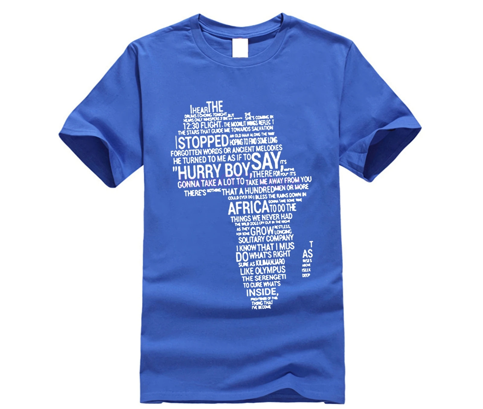 Тото Африке текст благословляю дожди Вниз футболка Черная Хлопковая мужская