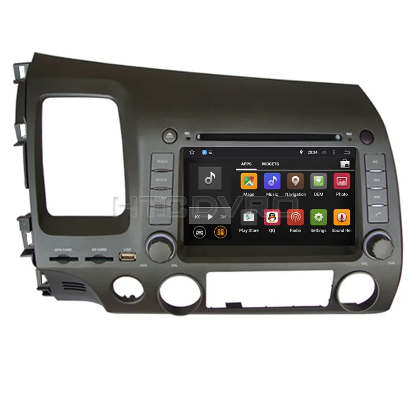 YMODVHT 7 дюймов 4G Восьмиядерный Android 9 0 1 автомобильный dvd плеер для Honda Civic left driving 2006