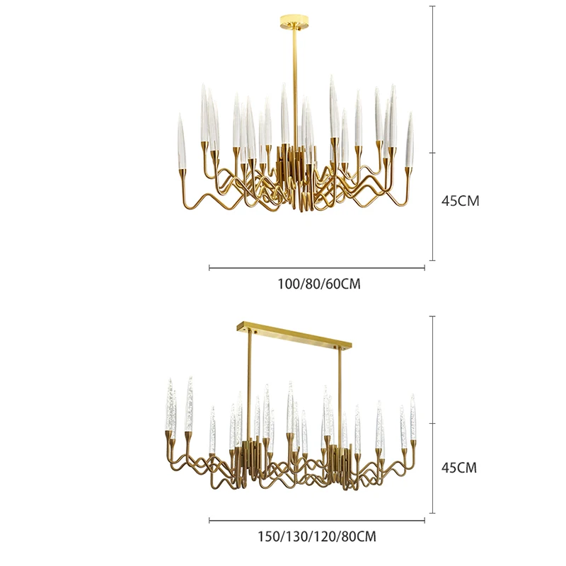 Люстра в европейском стиле для гостиной итальянская лампа современный