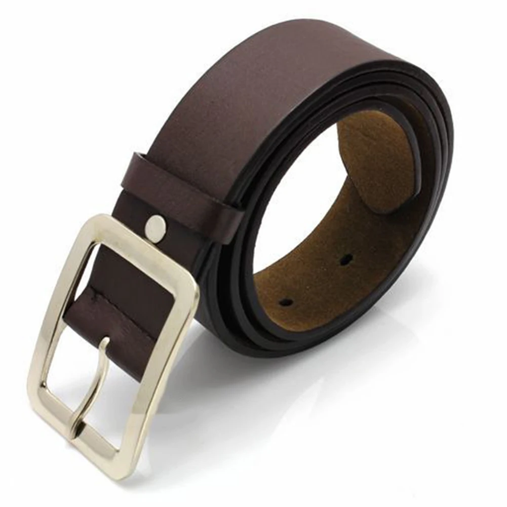 

Men Belt Faux Leather Solid Color Pin Buckle Pants Waist Belt Waistband Gift classice vintage pin buckle men belt High Qualit