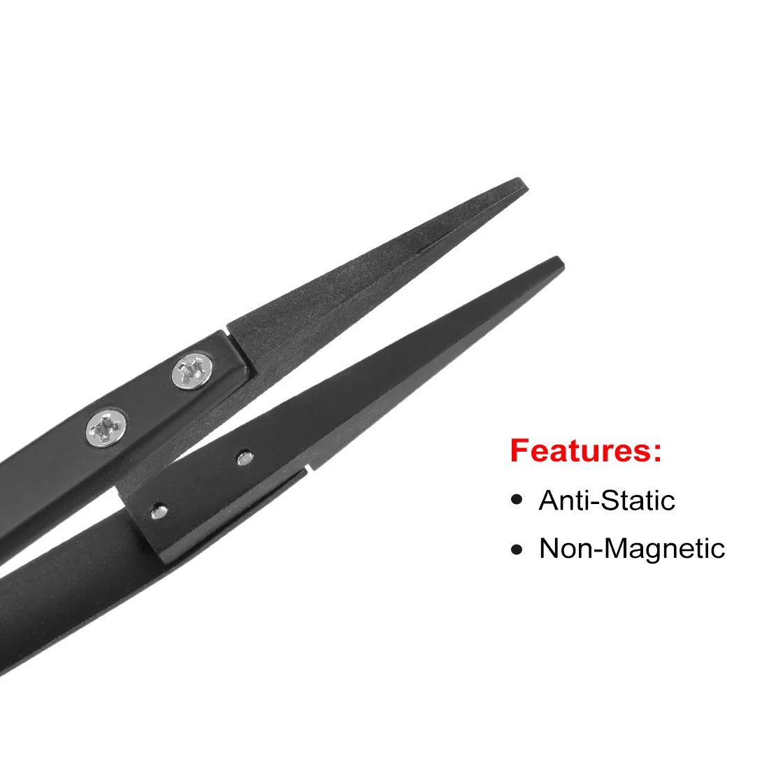 

uxcell ESD-00 Precision Anti-Static Tweezers, Stainless Steel Flat Pointed Tweezers for Craft Jewelry Electronics, 4 Pcs