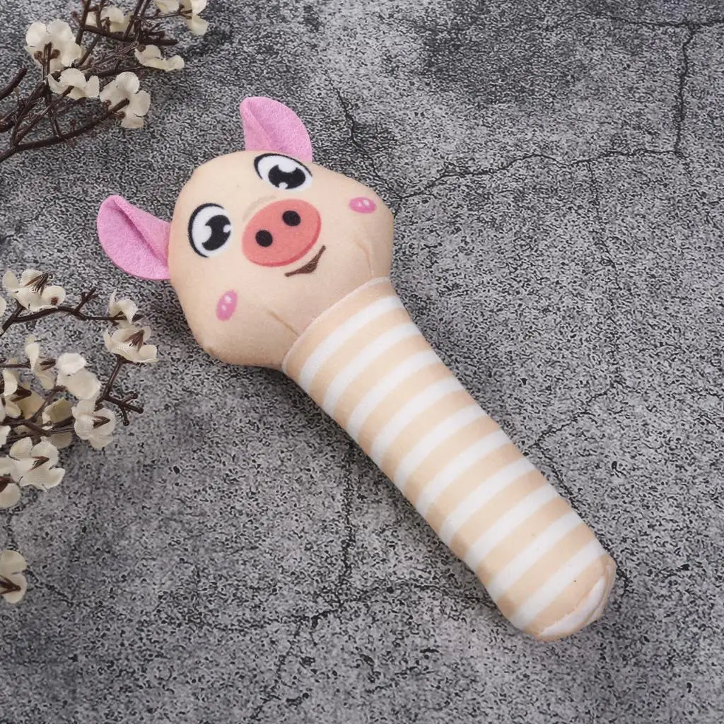 New Soft Plush Baby Toy Animal Hand Bells Baby Teethe Rattle Toys High Quality Newborn Gift Animal Style Hand Bell Rattle 0-12M
