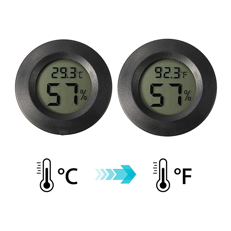 

2-Pack Hygrometer Thermometer Digital LCD Monitor Indoor Outdoor Humidity Meter Gauge for Humidifiers Dehumidifiers