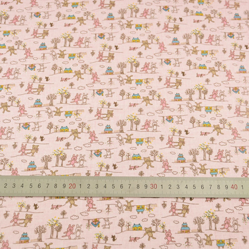 Pink Flower Cotton Fabric Teramila Fabrics Bedding Clothing Patchwork Quilting Sewing Cloth Cover Crafts Home Textile Decoration | Дом и сад