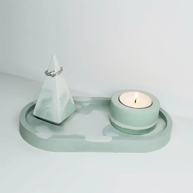 Круглая квадратная форма для бетонных подставок подсвечник хранения ювелирных