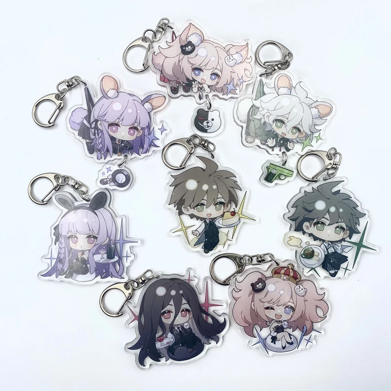 

Брелок для ключей с аниме Dangan Ronpa Danganronpa V3, двусторонний, акриловый аксессуар для ключей с подвеской для косплея