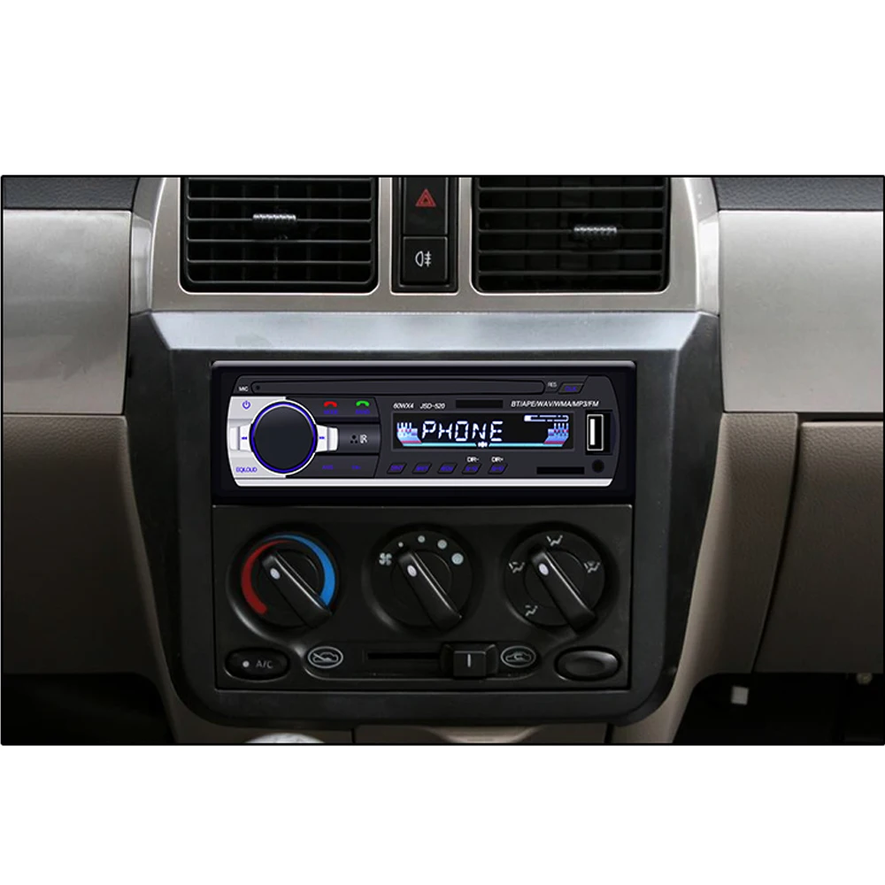 

AMPrime Bluetooth Autoradio Car Stereo Radio FM Aux Input Receiver SD USB JSD-520 12V In-dash 1 din Car MP3 Multimedia Player