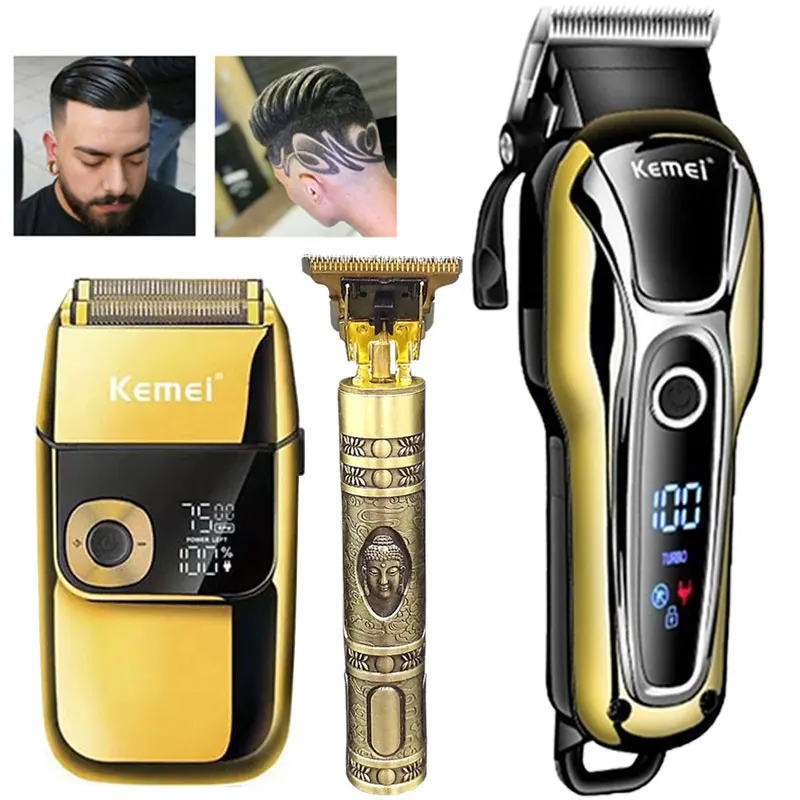 

Kemei hair clipper electric beard Trimmers for men shaver LCD Display trimmer Haircut machine shaving razor barber Hair cutter 5