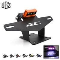 motorcycle cnc rear license plate holder bracket with led lamp for ktm rc 200 250 390 2013 2014 2015 2016 2017 2018 2019 2020