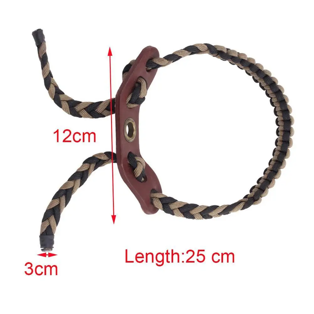 

Archery Compound Bow Adjustable Braided Nylon Cord Bow Wrist Sling Strap for Hunting Shooting Target Practice Sports Accessories