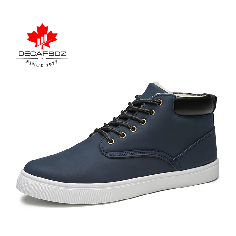 DK-BM-05-6 Men Warm Boots Man Winter Snow Boots Men Brand Fur Warm Ankle Botas hombre Male Casual Lace-up Luxury Leahter Men's Boots - Цвет: DK-BM-05-6