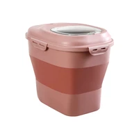 foldable large capacity pet cat dog food storage box with lid damp proof multifunctional sealed bucket grain storage container