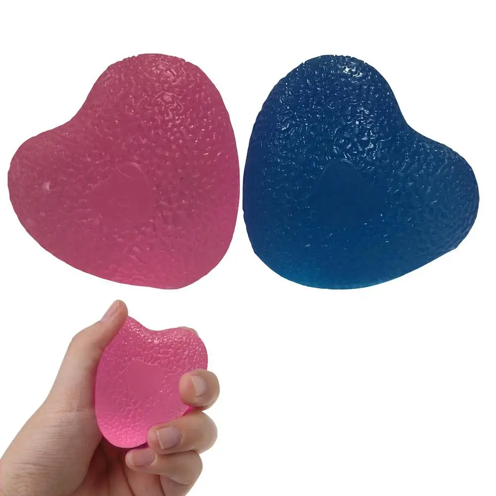 

Silica Gel Hand Grip Ball TPR Heart-shaped Durable Hand Trainer For Relax Finger Strength Muscle Recovery Gripper Trainer