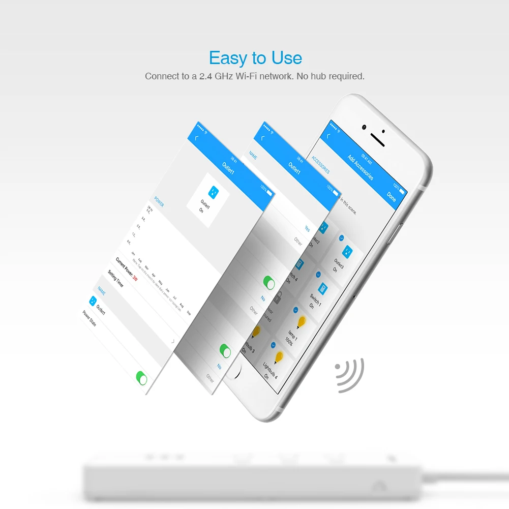 Koogeek Wi-Fi умная розетка Стабилизатор напряжения работает для Apple HomeKit /Google Assistant с