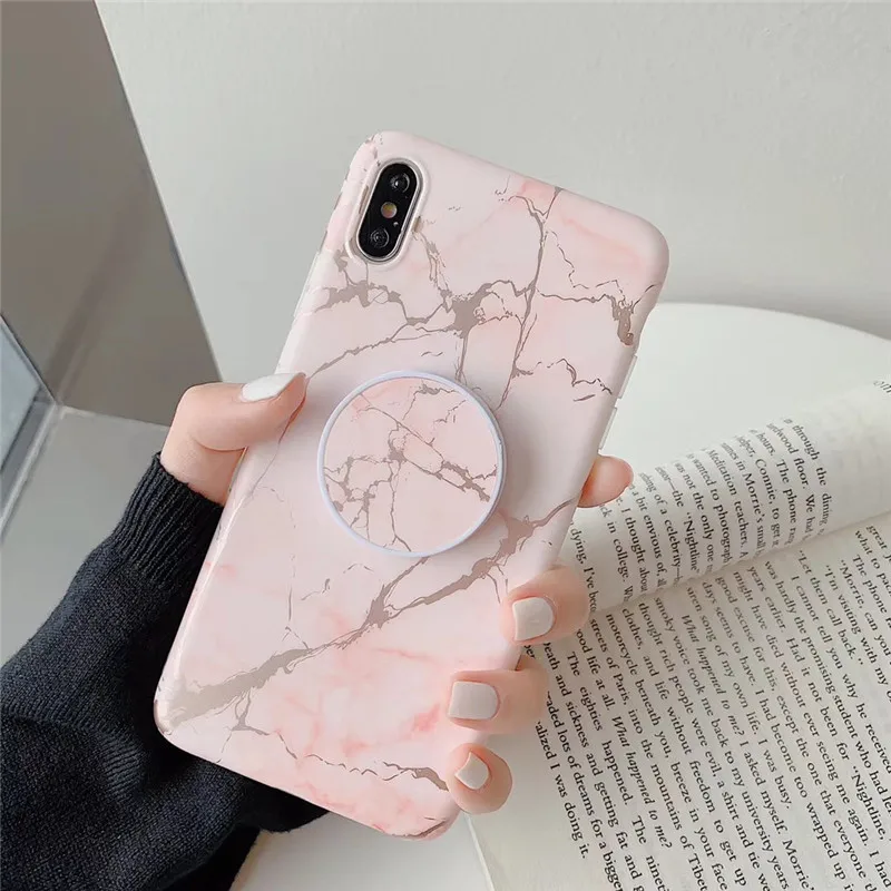 Роскошные золотые полосы мрамор с эффектом трещин держатель телефона чехол для