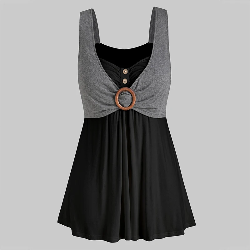 

Sleeveless elegant 2021 New Summer New Fashion Square Collar Dress Woman Fake Two Layers Up Waist Short Dresses Solid Vestido