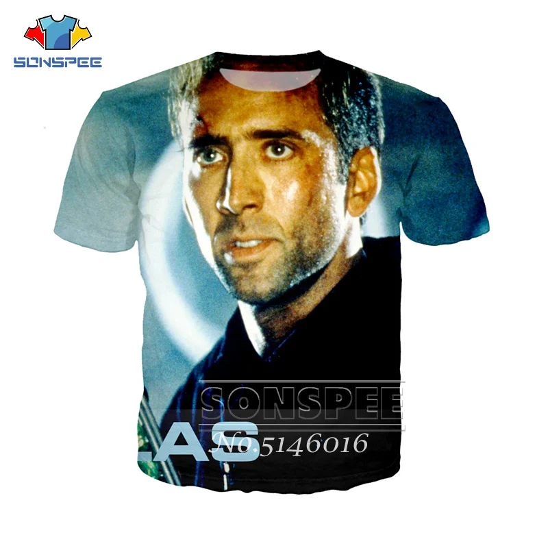 SONSPEE Nicolas Cage, забавная футболка с 3d принтом, унисекс, повседневная, короткий рукав, летняя Мужская модная повседневная одежда, футболки, топы, одежда t118 - Цвет: 18