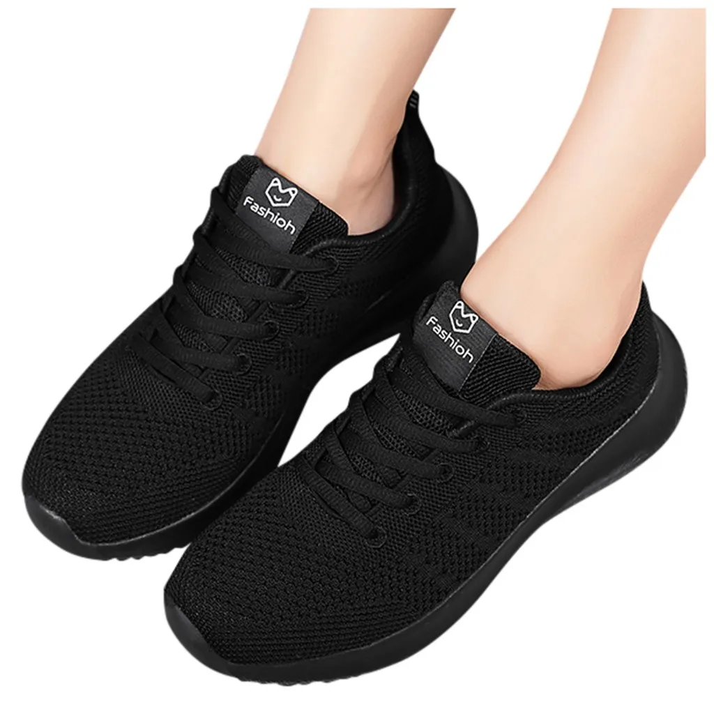KANCOLLE Women's Leisue Sneakers Non-Slip Sport Mesh Lace-Up Shoes Comfortable Soft Women Breathable Student Running Shoe 17#4 | Спорт и