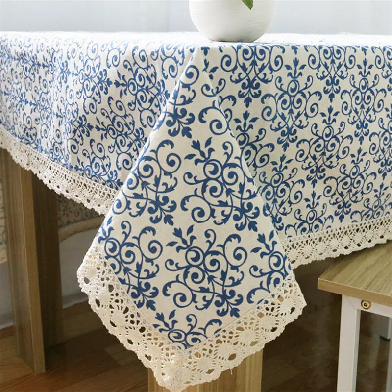 Новинка Высококачественная хлопковая льняная прямоугольная скатерть новая