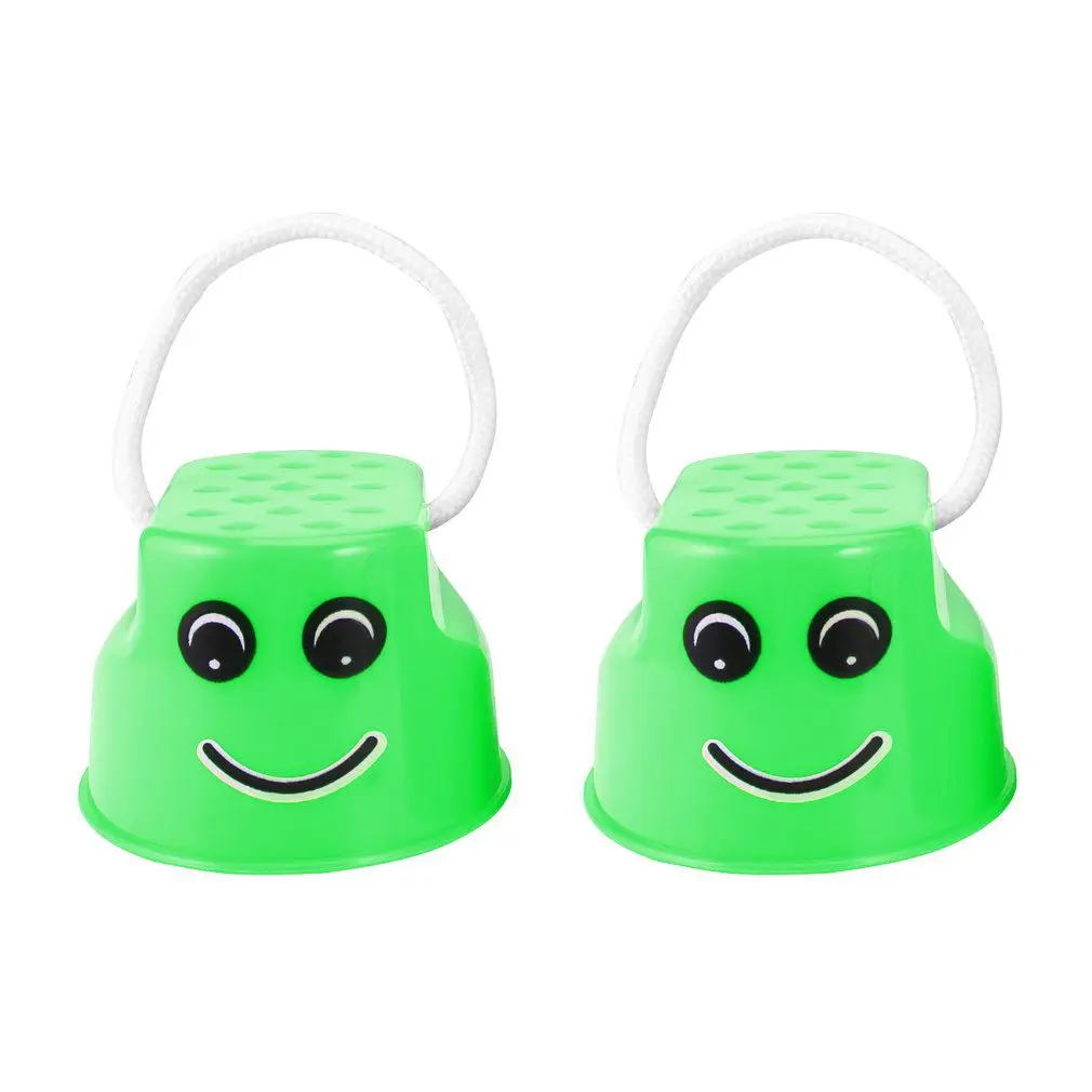 Green OCDAY, 7 цветов, 1 шт., Walk Stilt игрушка для прыжков, пластиковый узор с улыбающимся лицом, для детей, для активного отдыха, Спортивная тренировка баланса игрушка-лучший подарок - Цвет: Green