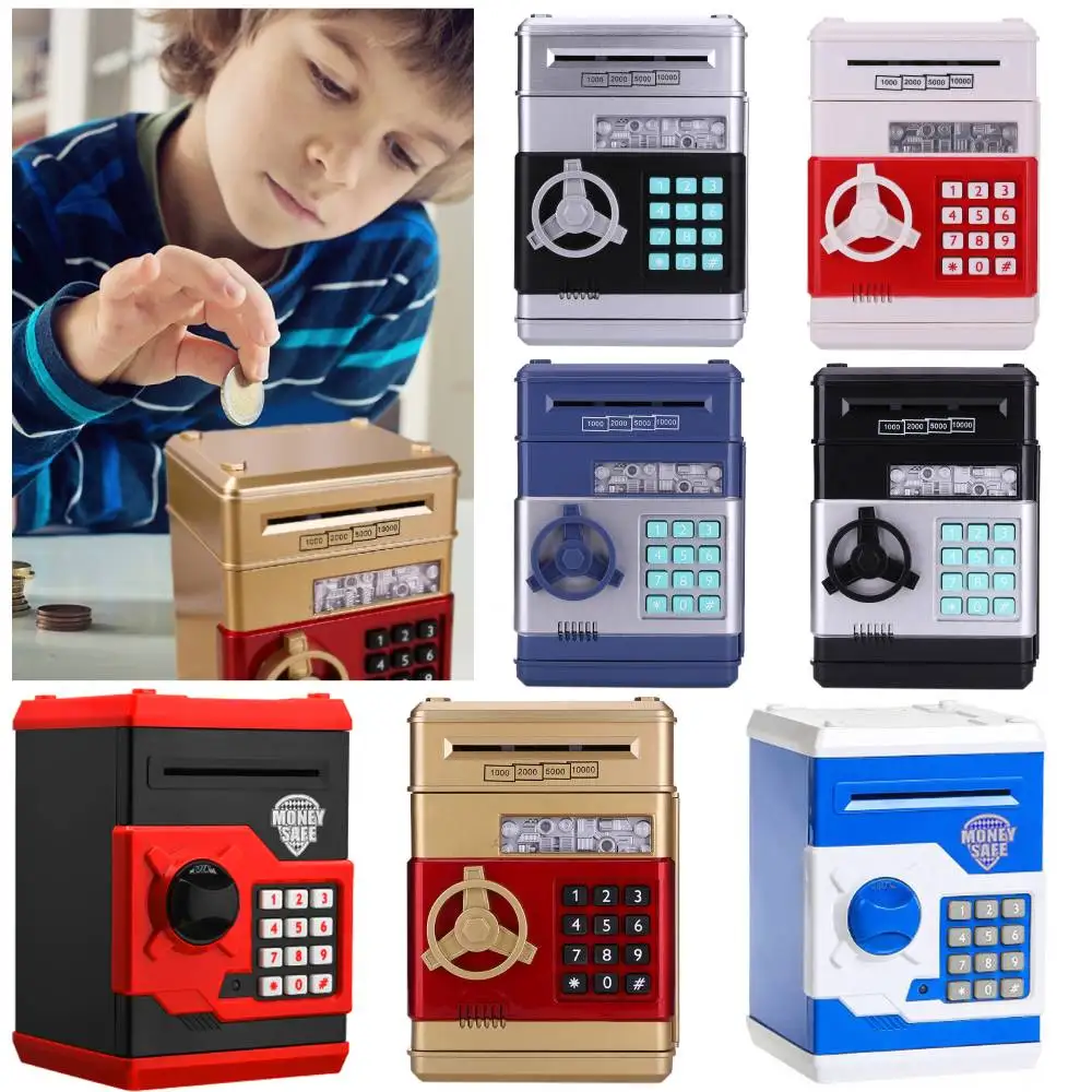 

Electronic Piggy Bank ATM Password Money Box Cash Coins Saving Box ATM Bank Automatic Deposit Safe Box Kids Gift For Kids