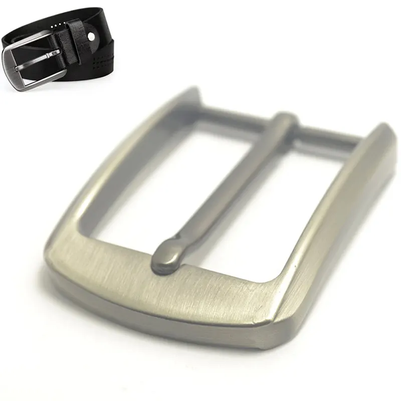 

Fashion Belt Buckle Replaceable Zinc Alloy Laser Pin Buckle Silver Color Pin Buckle 35mm Men's Classic 1pc Square Belt Head