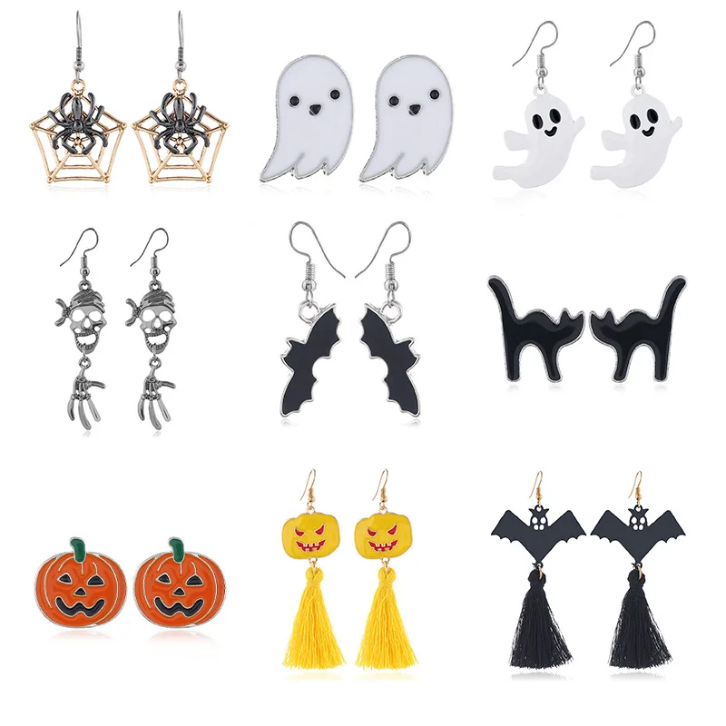 

ASHMITA 9Pairs Garden Halloween Theme Halloween Earrings Jewelry Set Gifts for Women Girls.