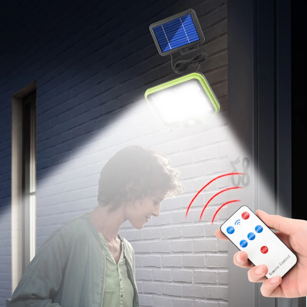 

СВЕТОДИОДНЫЙ Уличный настенный светильник на солнечной батарее, 3 режима, датчик движения, 120 Широкий угол освещения, лампа, водонепроницаем...