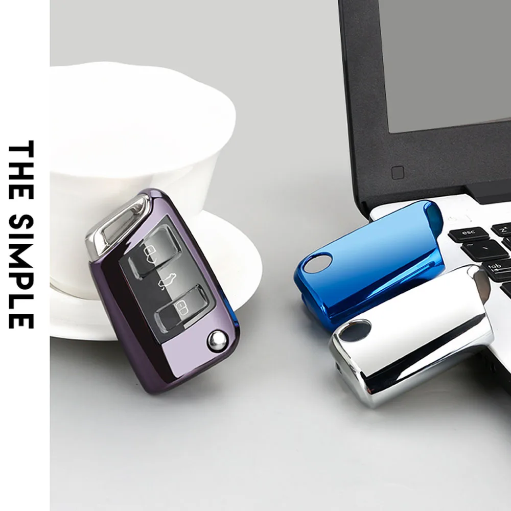

TPU Car Key Cover Case For Skoda Octavia Kodiaq Karoq For SEAT Ateca Leon Ibiza Auto Shell Accessorise