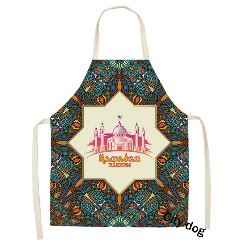 

sleeveless apron for the master delantal cocina Muslim Eid Mubarak Prayer Ramadan Kareem linens apron apron for kitchen