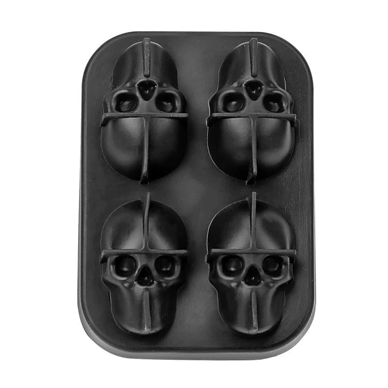 Ice Cube Maker Skull Shape Chocolate Mould Tray Cream DIY Tool Whiskey Wine Cocktail 3D Silicone Mold Kitchen tools | Дом и сад