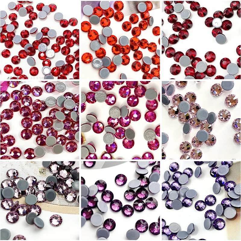 

Crystal Labrador Round Rhinestone Applique Flat Bottom Acrylic Strass Non HotFix Crystal Labrador Stone 3D Nail for DIY Crafts