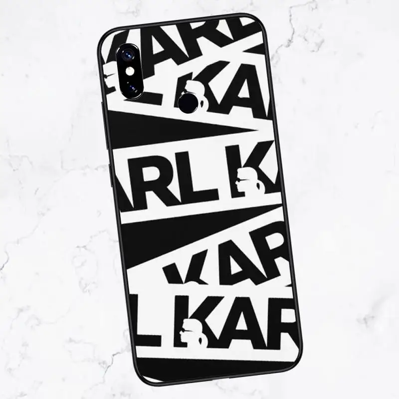 

Luxury Brand Designer Lagerfeld Phone Case For Xiaomi Redmi 7 8 9t a3Pro 9se k20 mi8 max3 lite 9 note 9s 10 pro