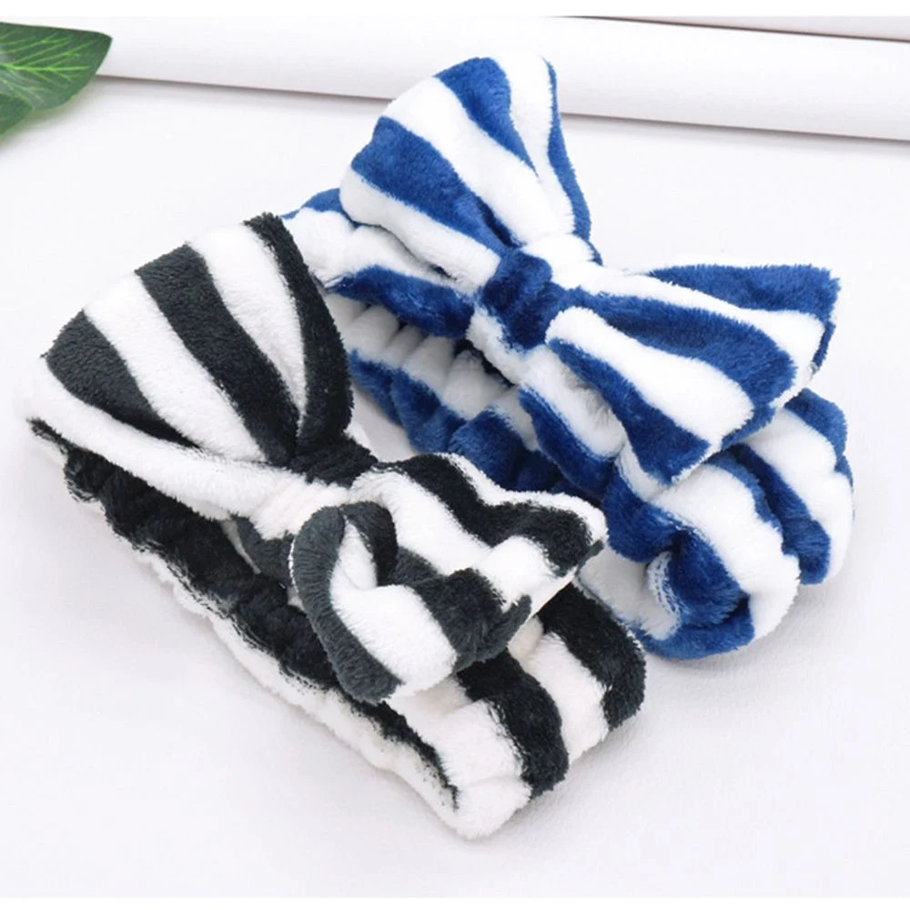 Эластичная Повязка на голову из кораллового флиса с бантом |