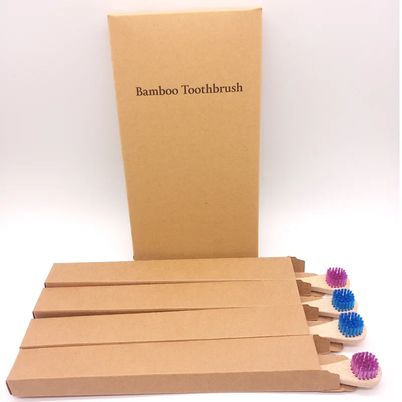 

4PC Bamboo Tongue Brush Dental Care Cleaning Brush Tongue Oral Tongue Cleaning Tool Adult Environmental Protection Brush