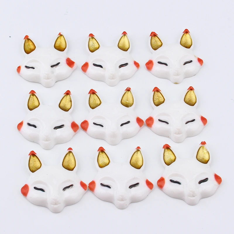 10 шт. основа для кабошона серег маска лисицы лица принадлежности колец 30 мм