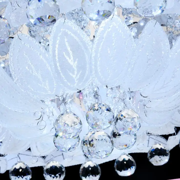 Современная светодиодная Хрустальная потолочная лампа для гостиной круглый