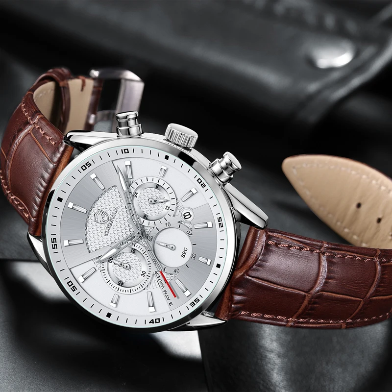 Часы наручные мужские с хронографом модные деловые брендовые Роскошные