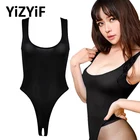 Женский купальник, купальник с высоким вырезом, купальный костюм, стринги, трико, боди, нижнее белье с эластичными без рукавов, женские стринги, купальник