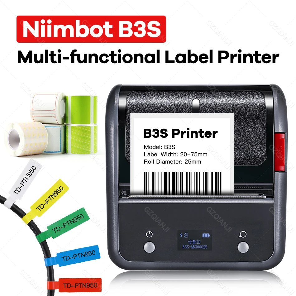 Niimbot B3S Bluetooth портативный мини термопринтер для этикеток одежда ювелирные изделия