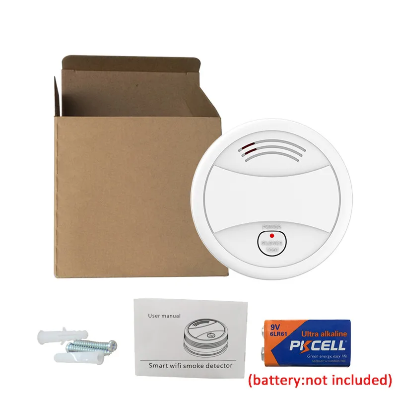 WiFi Smoke Detector Fire Alarm Tuya APP Smart Life Sensor Security | Безопасность и защита