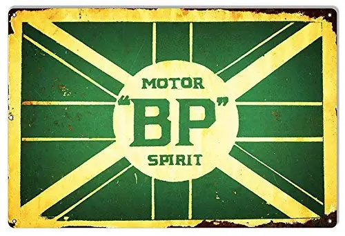 

Metal Tin Sign Bp Motor Spirits Reproduction Gas Station Motor Oil Pub Outdoor Bar Retro Poster Home Kitchen Restaurant Wall Dec