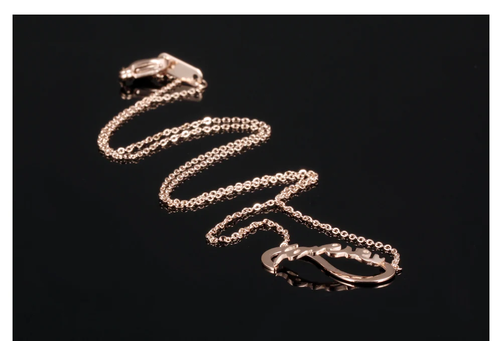 

Bowknot letter forever 316L stainless steel jewelry Fashion Necklace Pendant