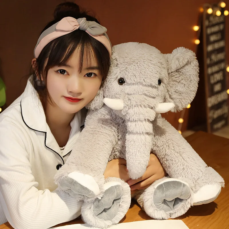 

Dropshipping 45cm Appease Fluffy Elephant Pillow Soft Sleeping Stuffed Animals Plush Toys Baby Playmate gifts for Children