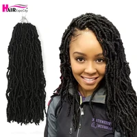 18inch nu goddess locs crochet hair synthetic soft messy boho faux loc ombre braiding hair extension natural look hair expo city
